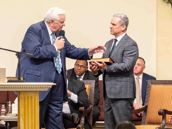 Bishop Booker with Pastor Ryan Gregg